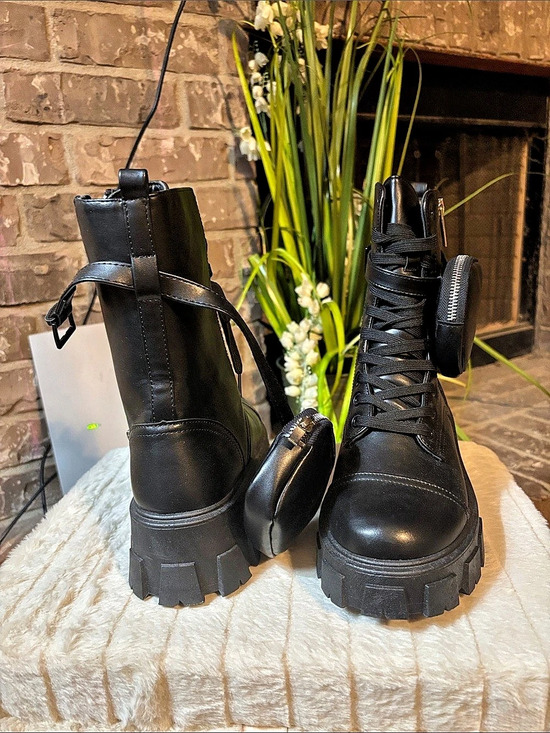 Cape Robbin Shoes - Cape Robbin Monalisa Combat Boots Black US 10